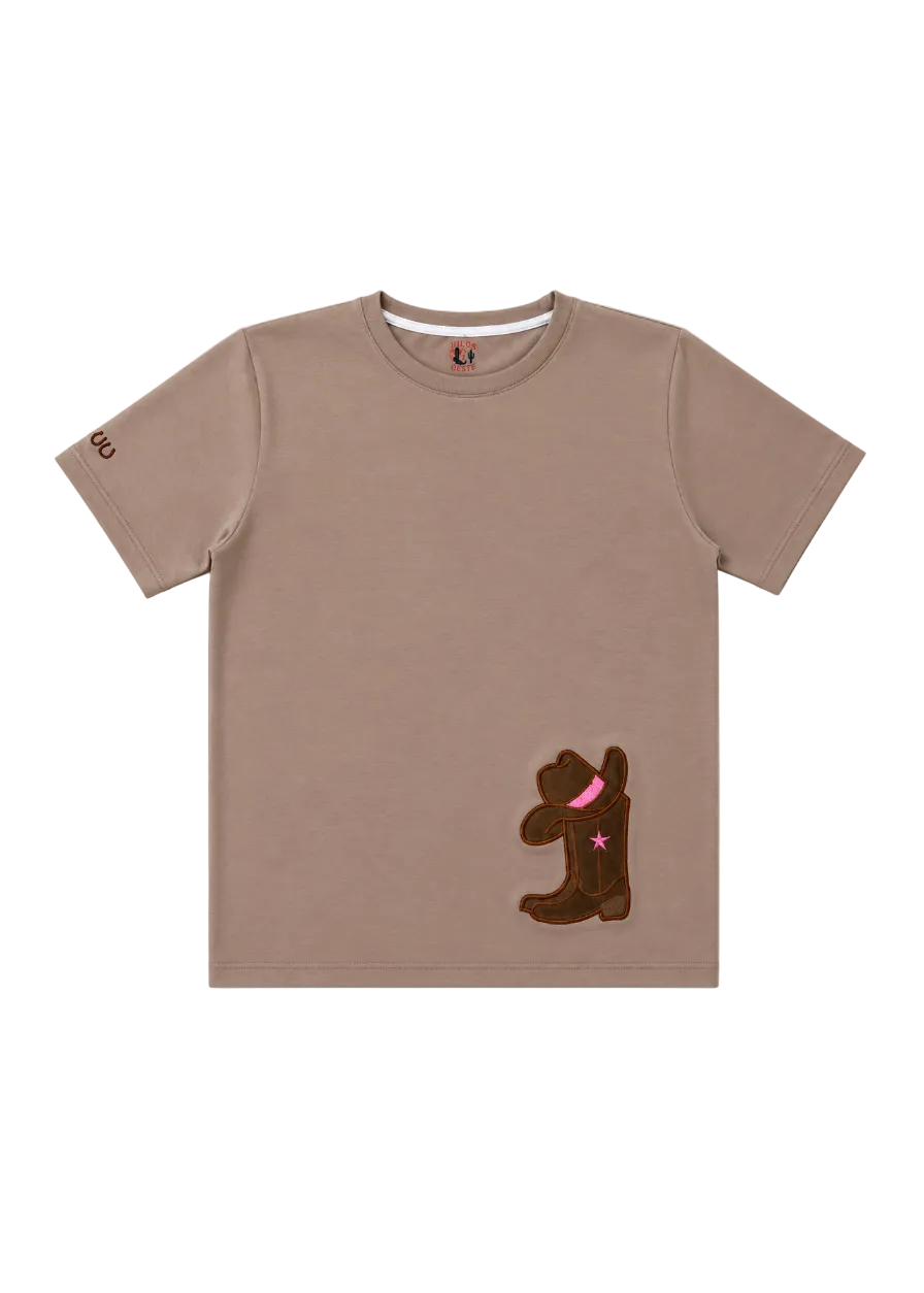 Camiseta larga Rodeo velvet fucsia