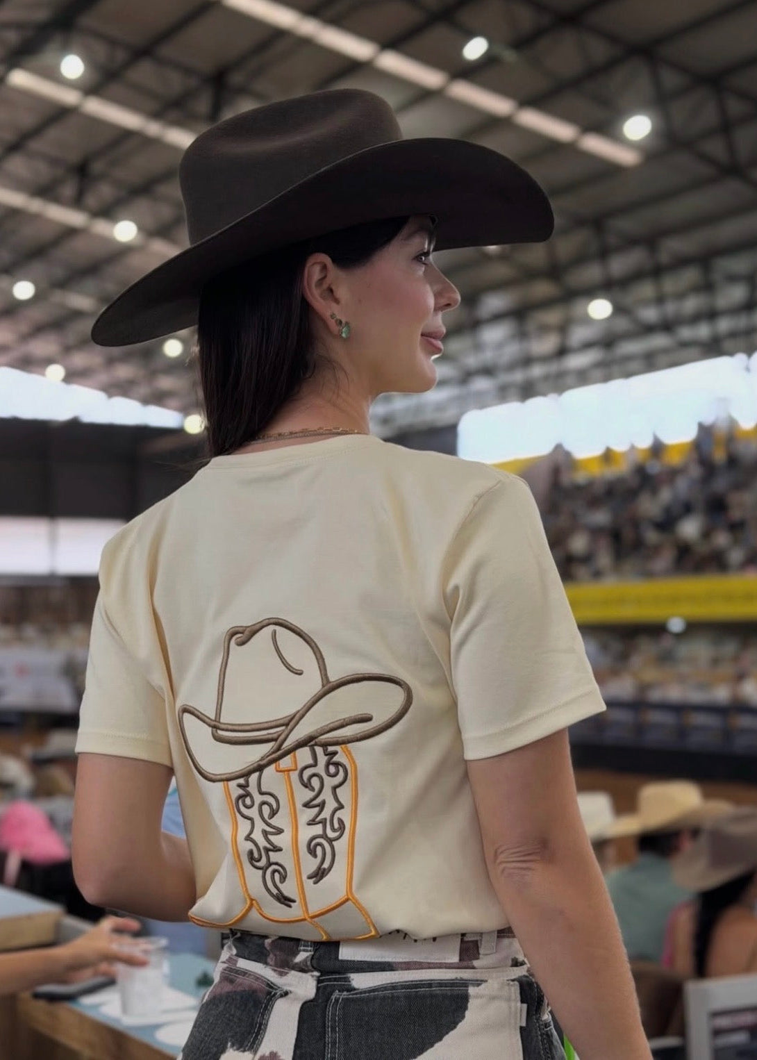 Camiseta larga Crema rodeo