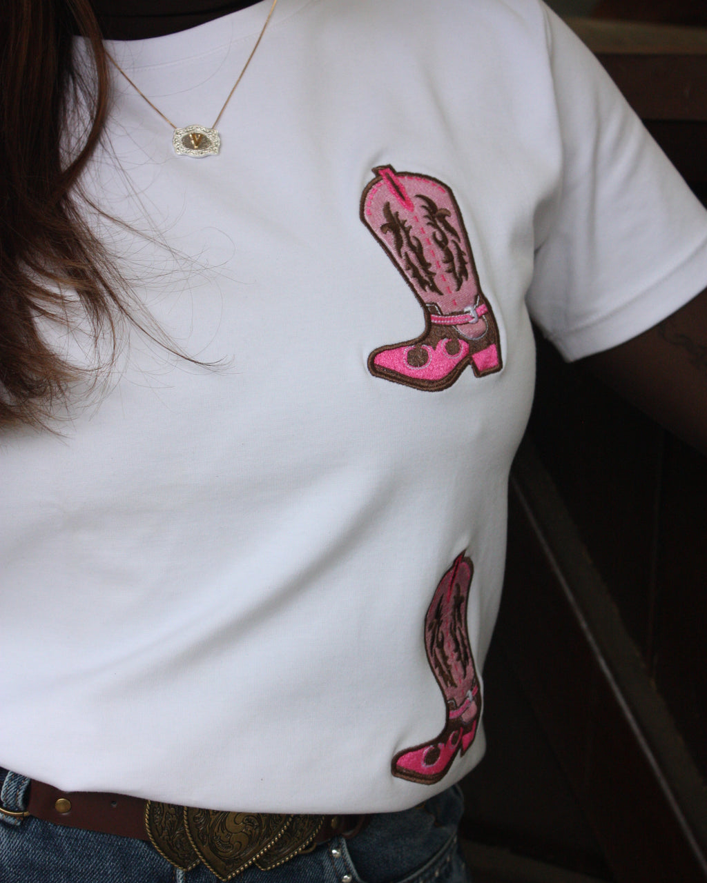 Camiseta larga Rodeo pink